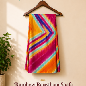 Rainbow Rajasthani Saafa 7 Meters